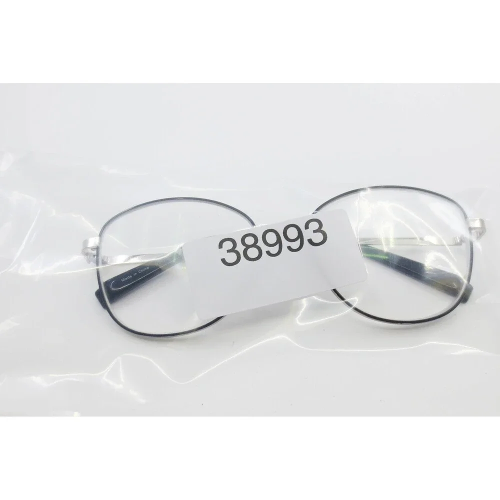 Oxford Lane Queensbury Black Silver Round Eyeglasses Frames 54-17-135 38993